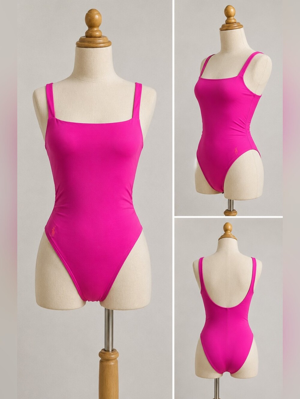 Polo Ralph Lauren Pink One Piece Swimsuit Y2K Barbiecore XS